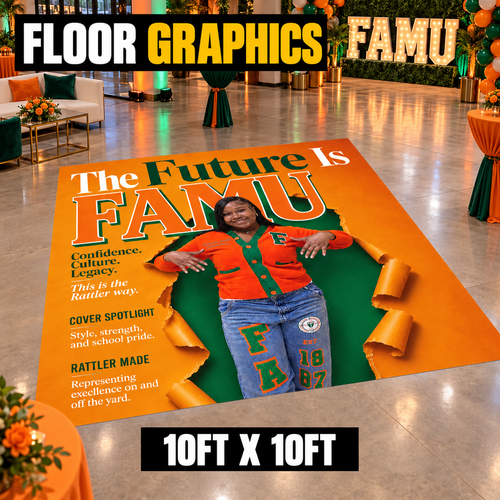 10ft x 10ft custom floor graphics