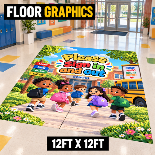 12ft x 12ft custom floor graphics