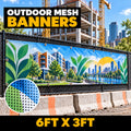 6ft x 3ft Outdoor Mesh Banner