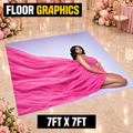 7ft x 7ft custom floor graphics