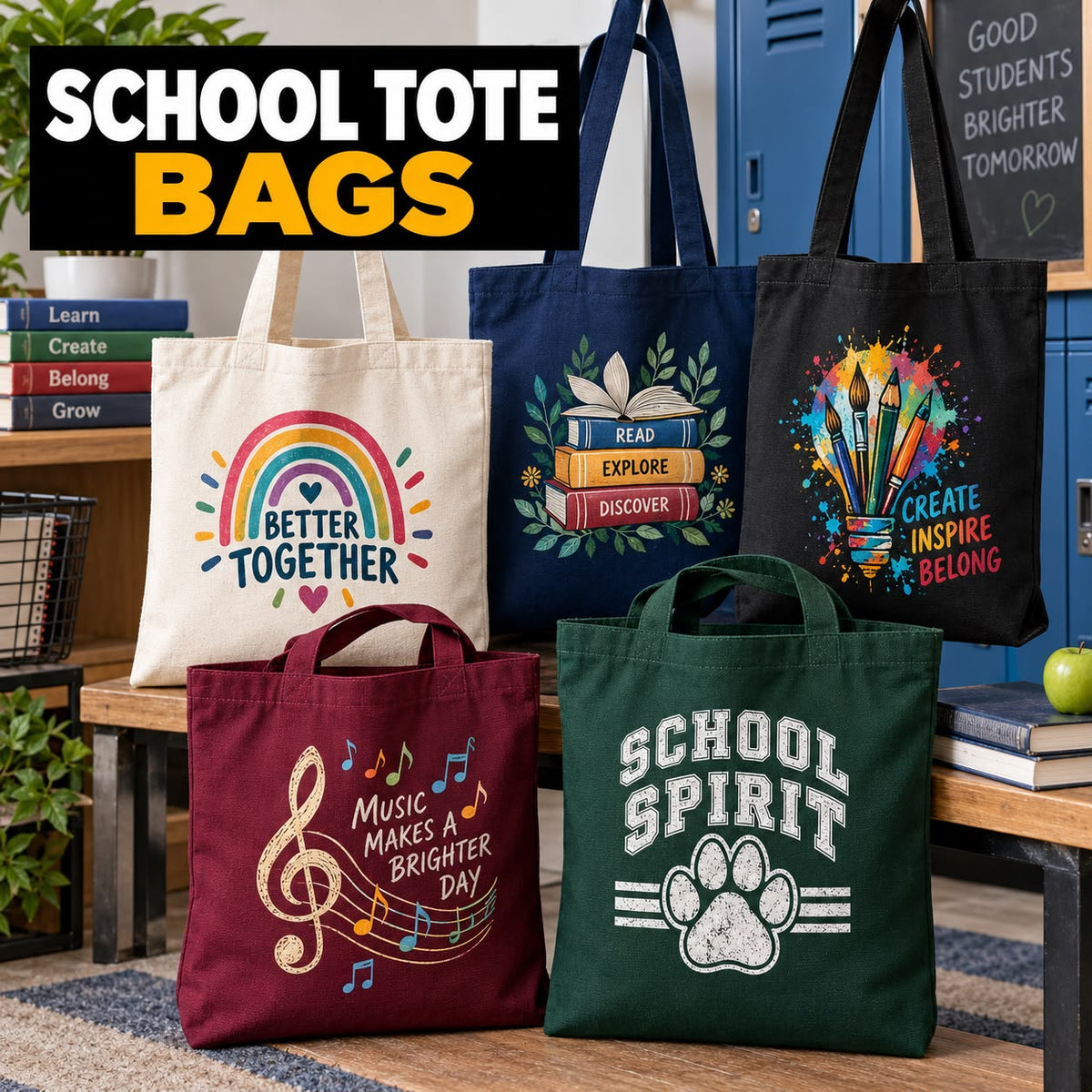 School Tote Bags