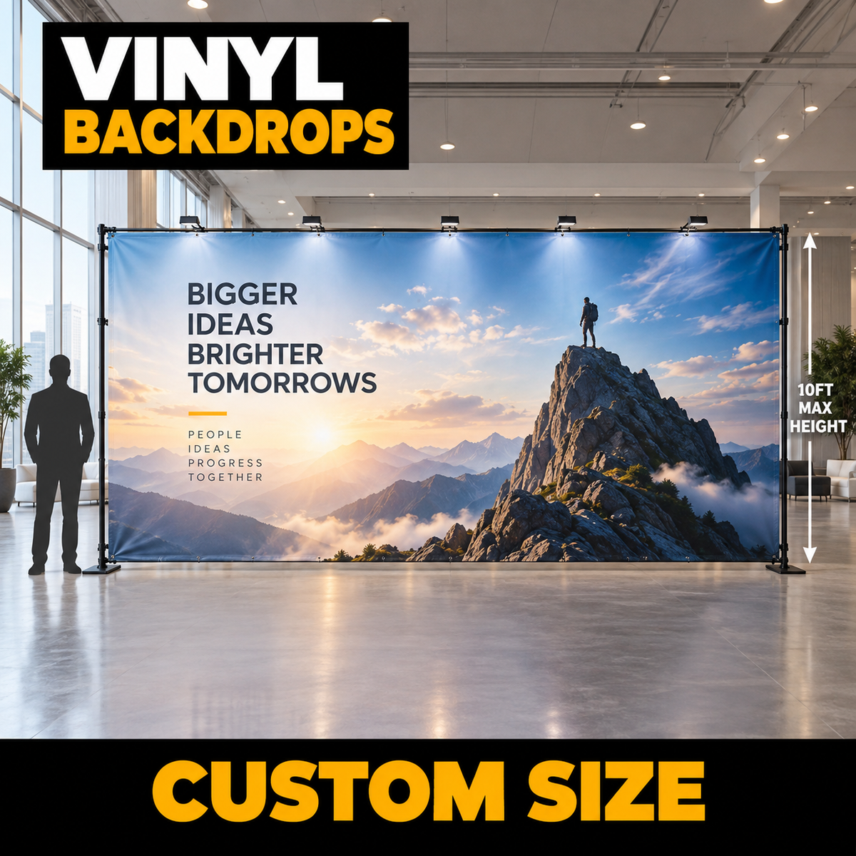 Custom size vinyl backdrop