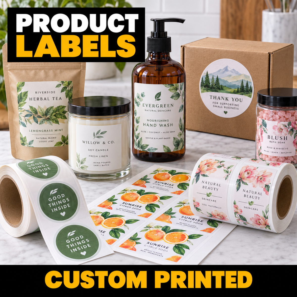 Product Labels custom printed product thumbnail