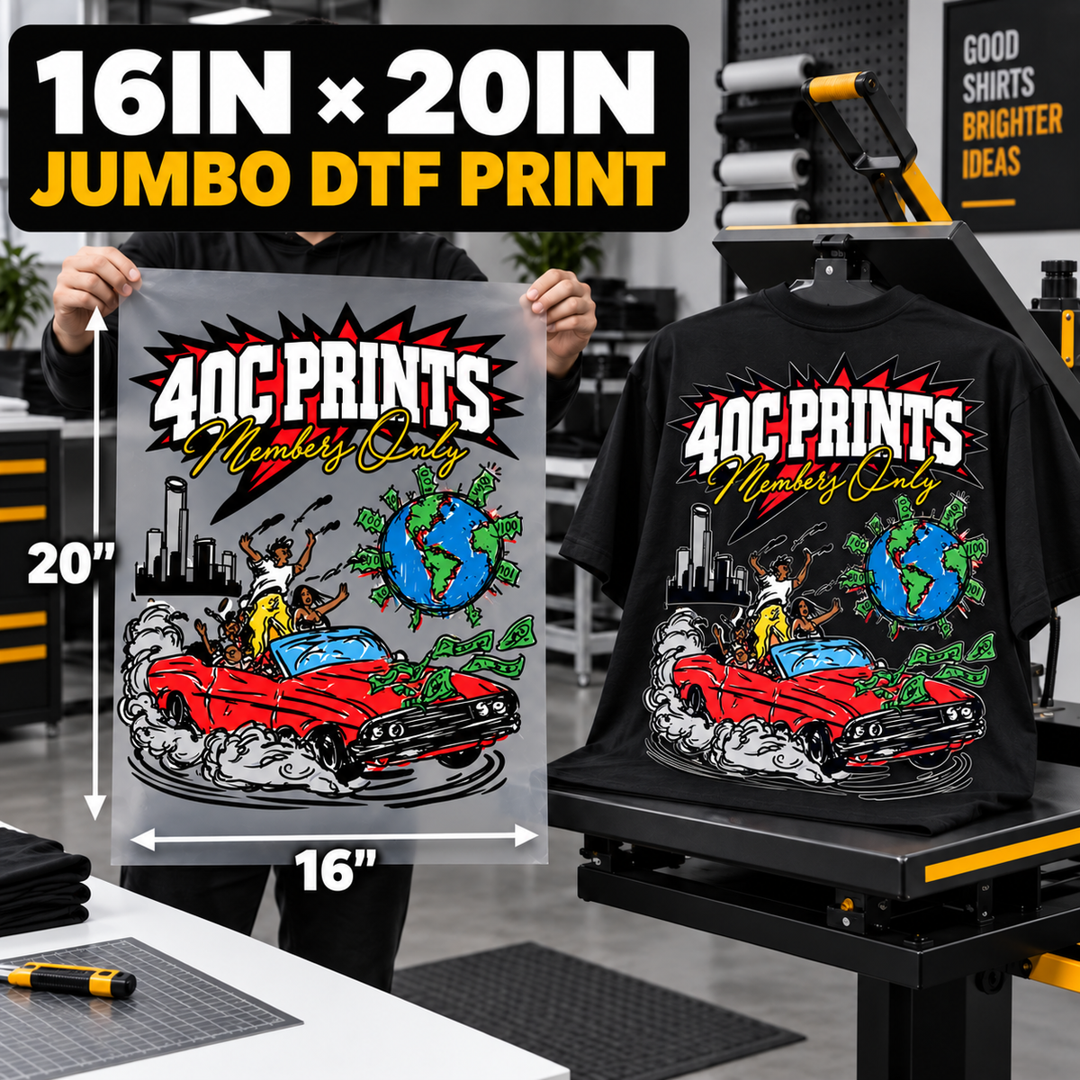 16x20 Jumbo DTF Transfer